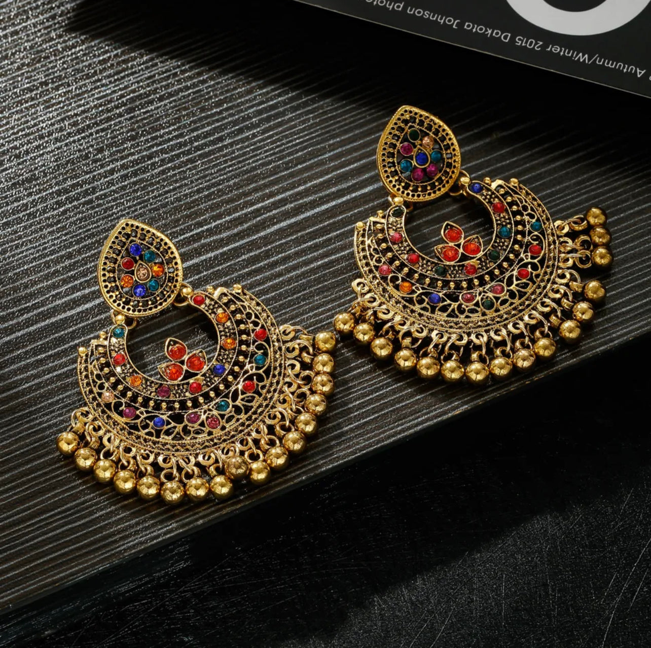 Multicolor Gold Earring