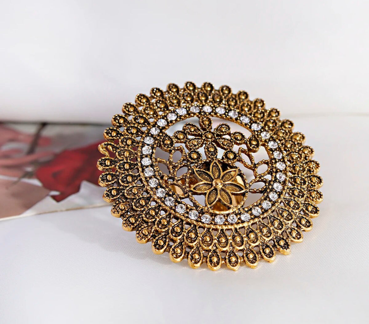 Big Flower ring adjustable