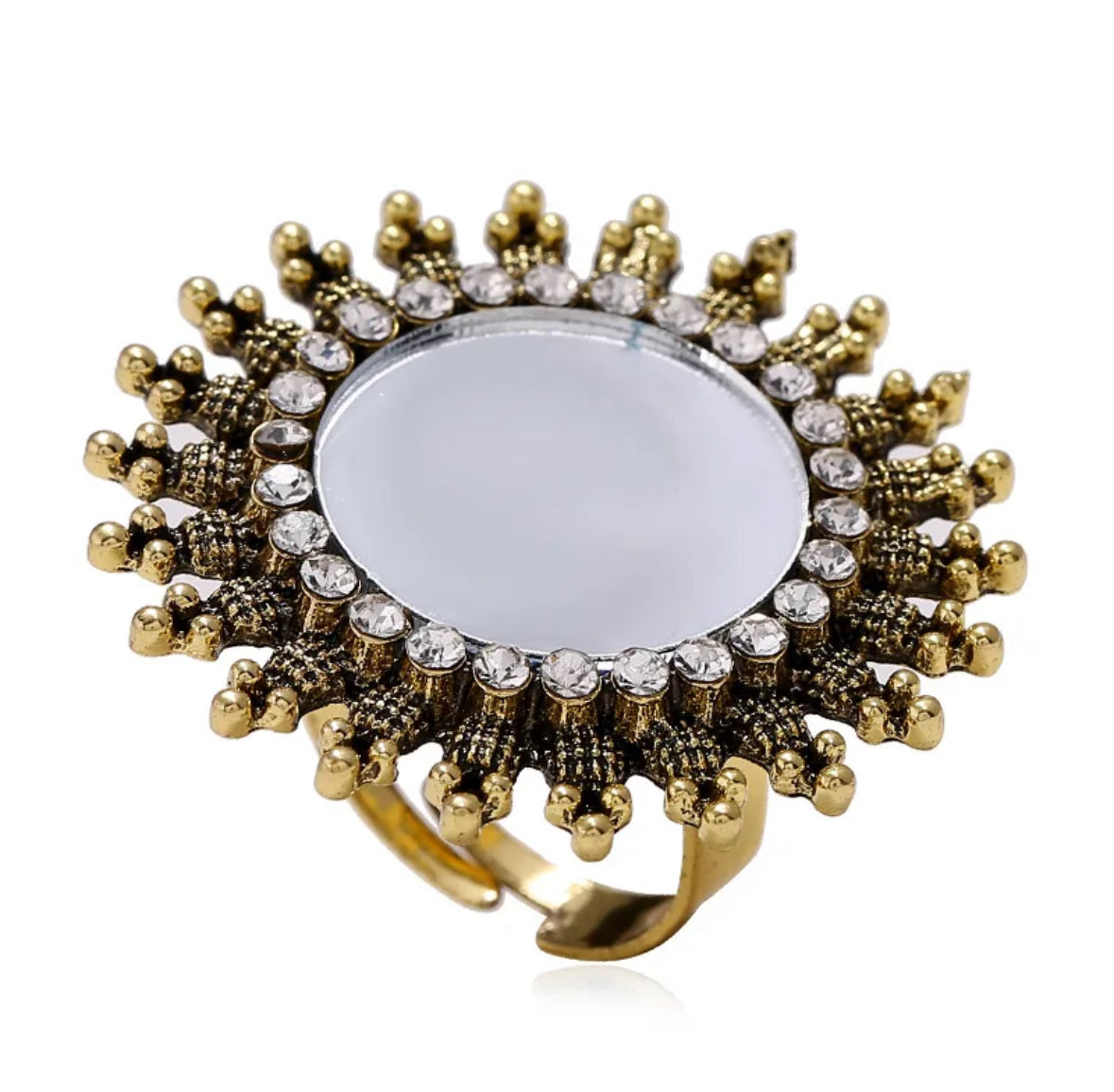 Mirror gold/silver ring