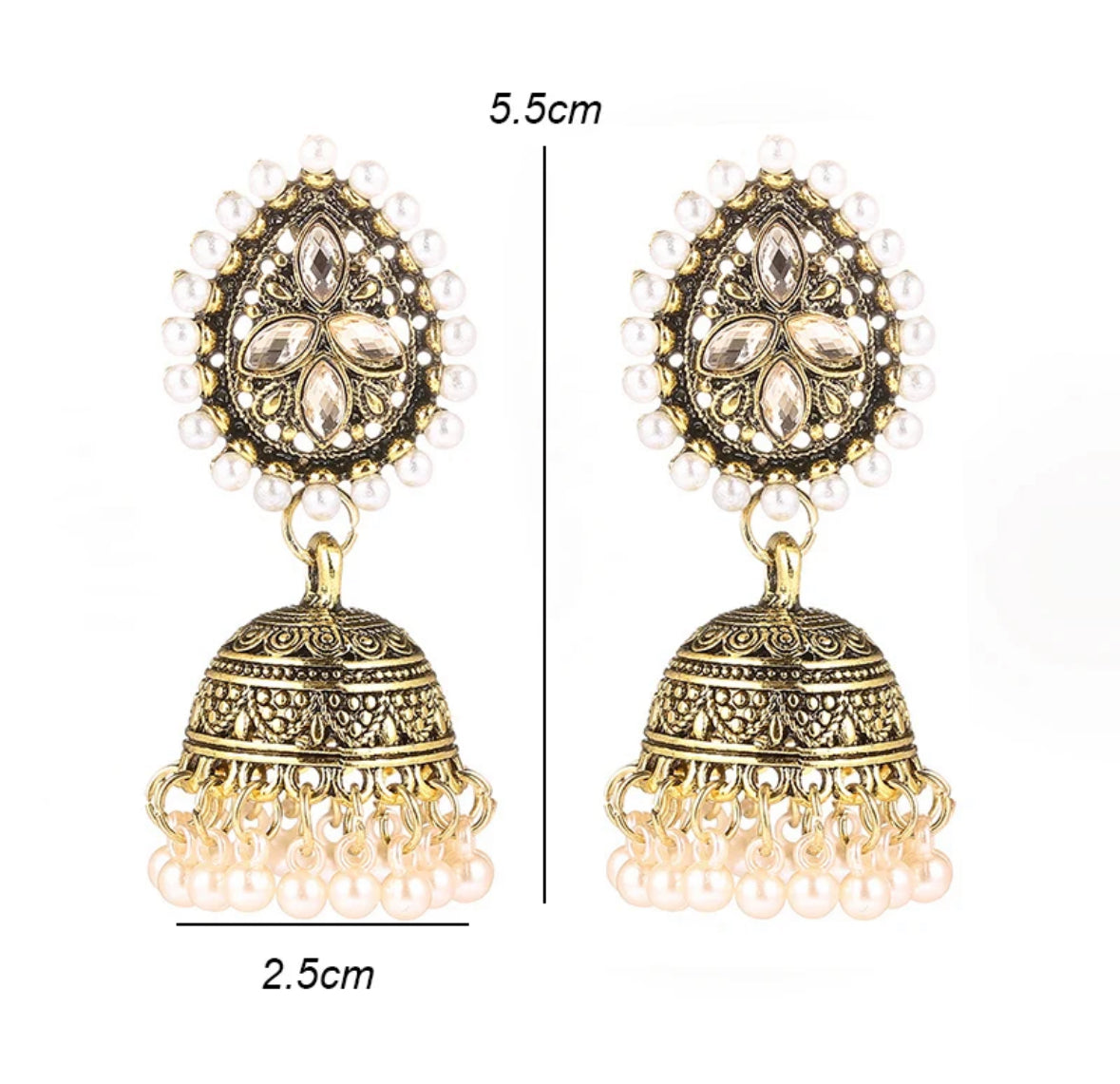 Silver/gold Classic Jhumka