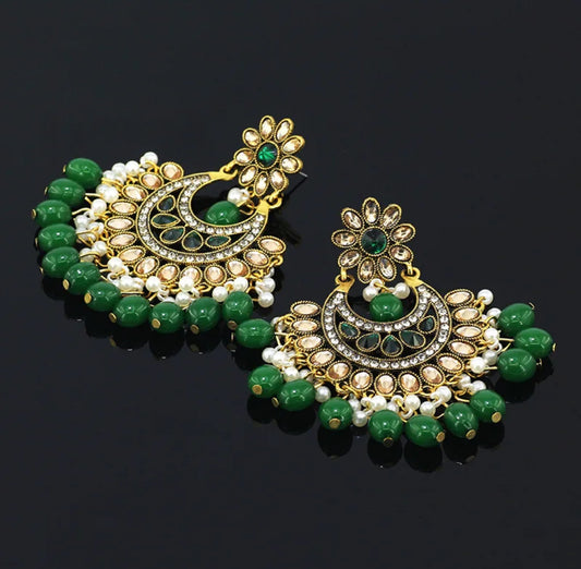 Luxury emerald bead Earrings