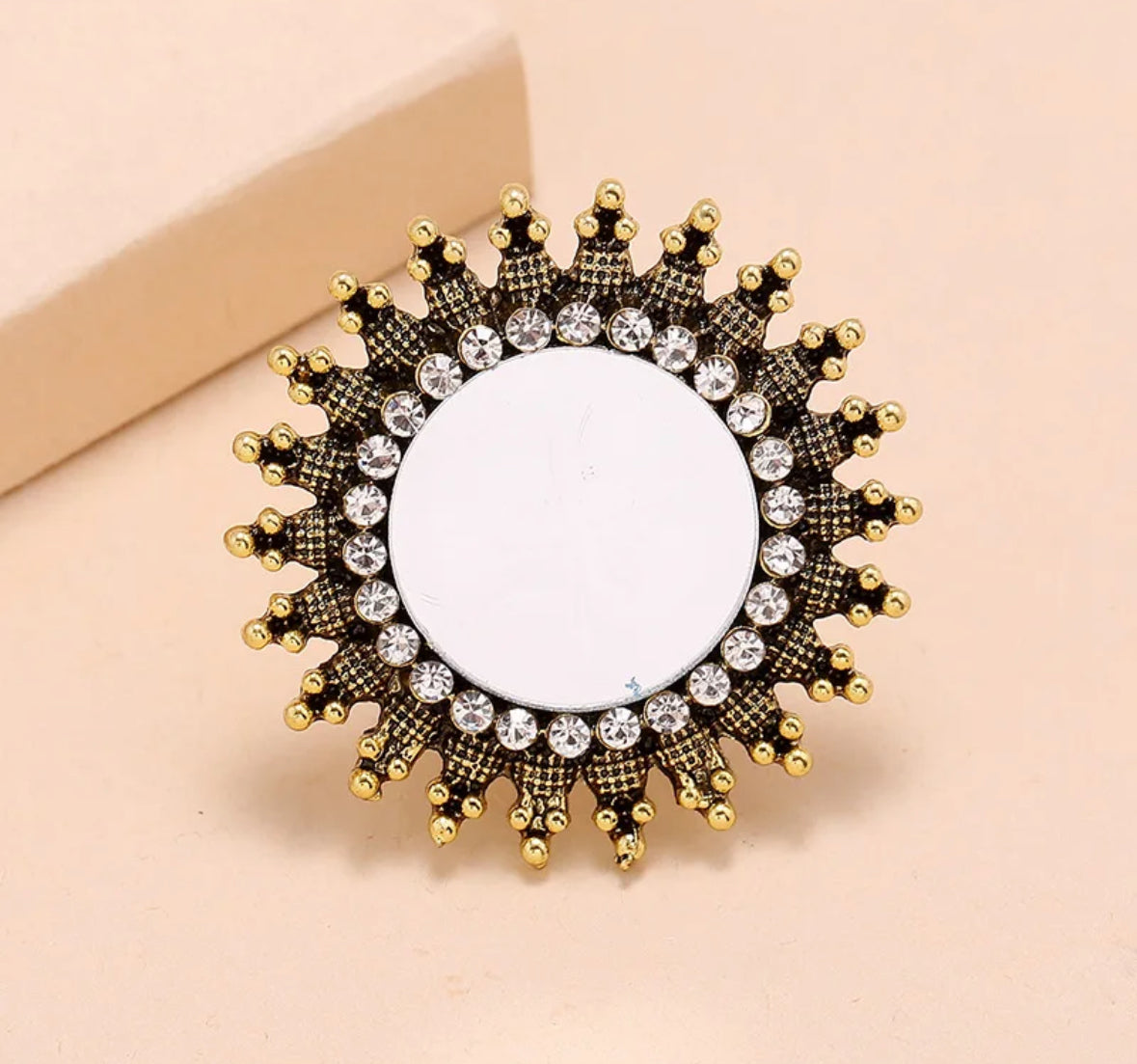 Mirror gold/silver ring